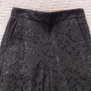 NWT-JCrew black lace pull on pants, size 0